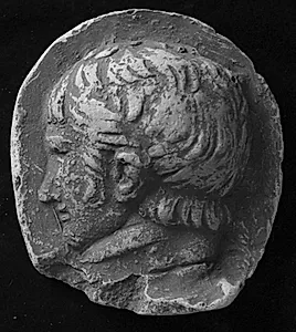 Trajan søjlen. Mandehoved by Ubekendt