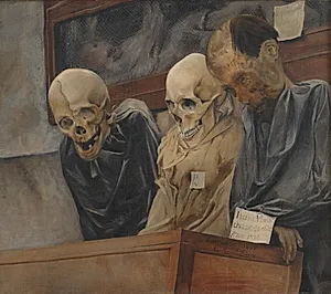 Tre dødningehoveder fra Convento dei Cappucini ved Palermo