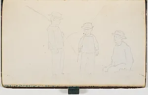 Tre drenge med stråhatte by P.C. Skovgaard