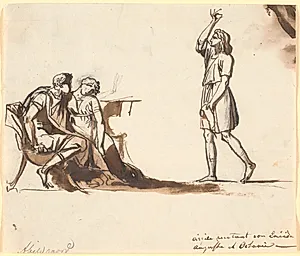Tre figurer i antik klædedragt by Nicolai Abildgaard