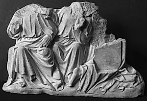 Tre figurer. Kristus i Gethsemane have, Peters fornægtelse by Ubekendt