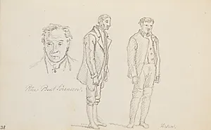 Tre figurstudier by Martinus Rørbye