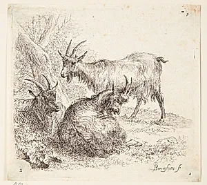 Tre geder by Nicolaes Berchem
