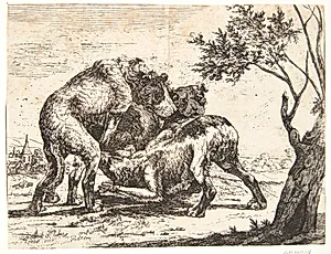 Tre hunde by Paulus van Hillegaert (II)