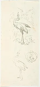 Tre illustrationsudkast til H.C. Andersen, Skrubtudsen by Lorenz Frølich