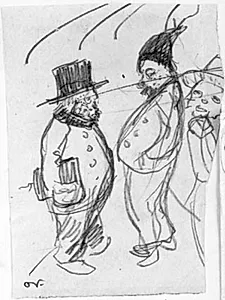 Tre klovnermed hatte Fragment by Emile Othon Friesz