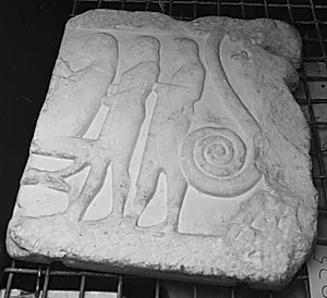 Tre mænd i profil mod venstre. Agamemnon, Thalthybios (indskrifter) og Epeios by Ubekendt