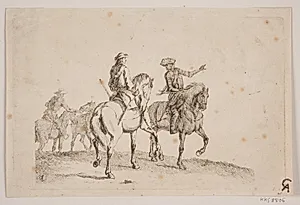 Tre uniformerede ryttere by Jørgen V. Sonne
