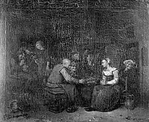 Trictrac-spillere by Egbert van I Heemskerck