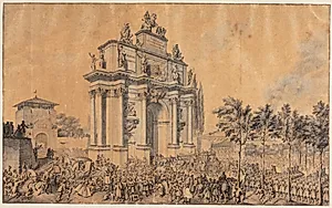 Triumfbue for Frans III af Lothringen og Maria Theresia ved deres indtog i Firenze 1739 by Marcus Tuscher