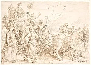 Triumfvogn. Pax (fred) by Maarten van Heemskerck