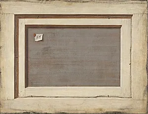 Trompe l'oeil. Bagsiden af et indrammet maleri