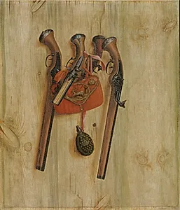Trompe l'oeil med pistoler