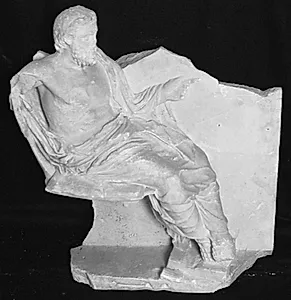 Tronende Asklepios mod højre by Ubekendt