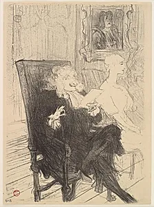 Truffier et Moreno, dans Les Femmes Savantes by Henri de Toulouse-Lautrec