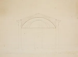 Tværsnit af Apistemplet by Nicolai Abildgaard