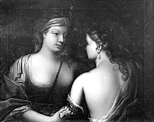 Tvende fruentimmer i halv figur by Jacob d' Agar