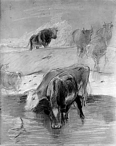Tyren nærmer sig by Theodor Philipsen