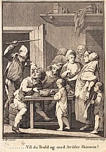 Tyske Jochum forklarer avisen for kvinderne by J.F. Clemens