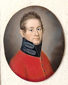 Ubekendt mand i rød uniform by Carl Viertel