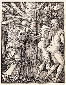 Uddrivelsen af Paradis by Albrecht Dürer