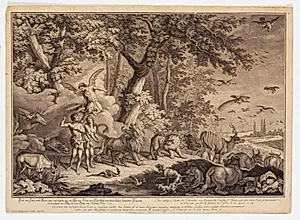 Uddrivelsen fra paradiset by Johann Elias Ridinger