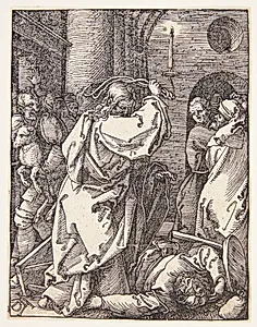 Uddrivelsen fra templet by Albrecht Dürer