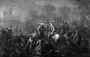 Udfaldet på Amager under Københavns belejring 1659 by Anthon Christoffer Rüde