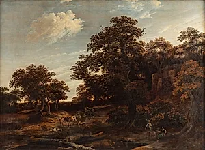 Udkanten af egeskoven by Cornelis Gerritsz Decker
