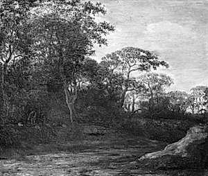 Udkanten af skoven by Cornelis Hendriksz. Vroom