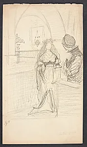 Udkast til "Agnete" by Agnes Slott-Møller