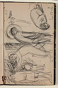 Udkast til bibelske kompositioner. Den fortabte søns vrede. Luk. 15.28 by Niels Larsen Stevns