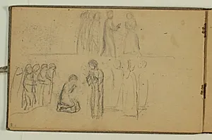 Udkast til bibelske scener by Niels Larsen Stevns