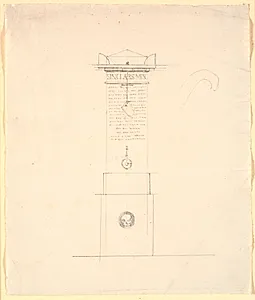Udkast til en mindestøtte for Sinclar (Sinclair) by Nicolai Abildgaard