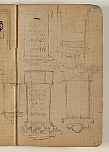 Udkast til Ester Balles gravmæle by Niels Larsen Stevns