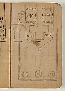 Udkast til Ester Balles gravmæle by Niels Larsen Stevns