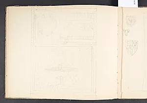 Udkast til forsatsillustration til "Nationale værdier" by Agnes Slott-Møller