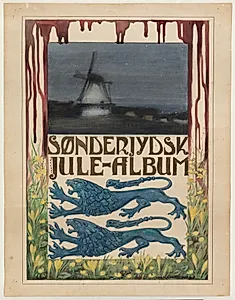Udkast til forside til "Sønderjydsk Jule-album" 1919(?)