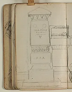 Udkast til gravmæler by Niels Larsen Stevns