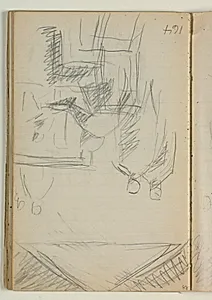 Udkast til "H.C. Andersen besøger Thorvaldsen i Rom med Medailleur Christensen" by Niels Larsen Stevns