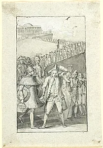 Udkast til illustration til Johs. Ewalds fortælling "Lykkens tempel. En drøm" i udgaven af hans samlede skrifter by Nicolai Abildgaard