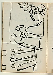 Udkast til "Kristus velsigner de små børn" by Niels Larsen Stevns