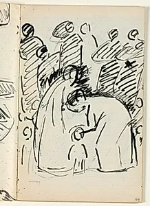 Udkast til "Kristus velsigner de små børn" by Niels Larsen Stevns
