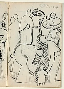 Udkast til "Kristus velsigner de små børn" by Niels Larsen Stevns