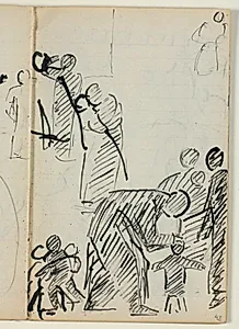 Udkast til "Kristus velsigner de små børn" by Niels Larsen Stevns