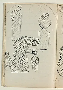 Udkast til "Kristus velsigner de små børn" by Niels Larsen Stevns