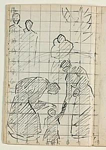 Udkast til "Kristus velsigner de små børn" by Niels Larsen Stevns