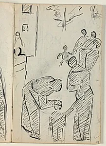 Udkast til "Kristus velsigner de små børn" by Niels Larsen Stevns