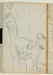 Udkast til "Kristus velsigner de små børn" by Niels Larsen Stevns