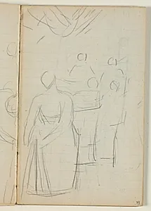 Udkast til "Kristus velsigner de små børn" by Niels Larsen Stevns